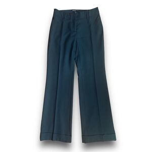 Banana Republic Factory Black Cuffed Trouser Pants Ryan Size 2 Wool Blend Lined